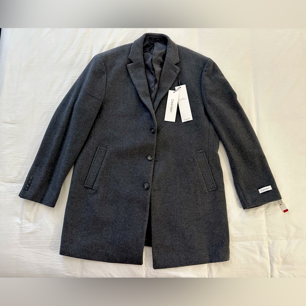 Men’s Grey Calvin Klein Wool Jacket